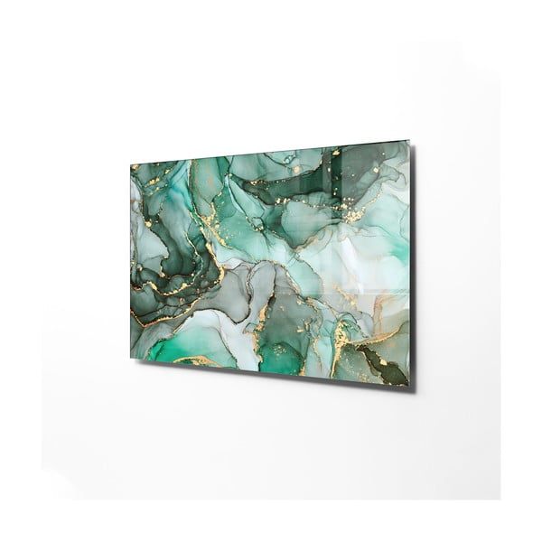 Картина върху стъкло 100x70 cm Turquoise - Wallity-image-3