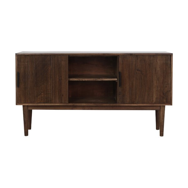 Тъмнокафяв нисък скрин от масивна дървесина 150x80 cm Bitika - Light & Living-image-2