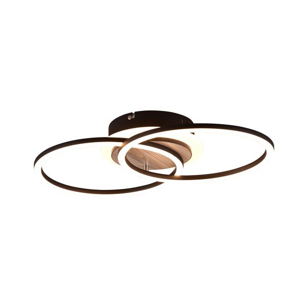 Черно-кафяво LED осветително тяло за таван с възможност за димиране 28x46 cm Giro - Reality-image-1