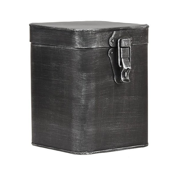 Черна метална кутия за съхранение, височина 18,5 cm - LABEL51