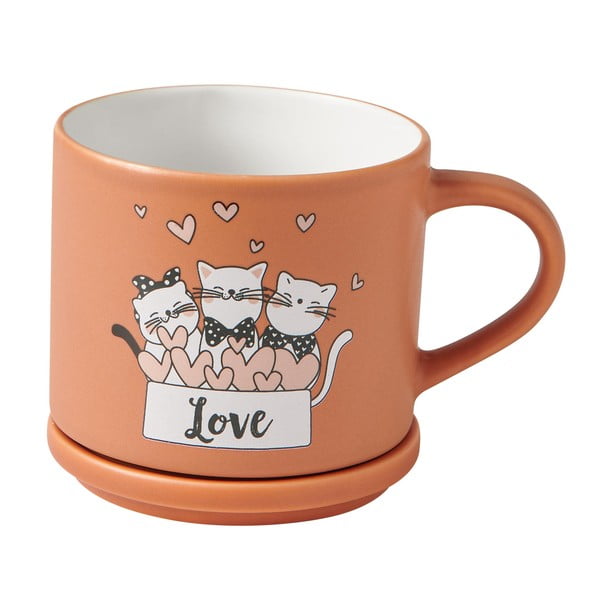 Оранжеви/бежови порцеланови чаши в комплект 2 бр. 350 ml Cats – Brandani-image-3