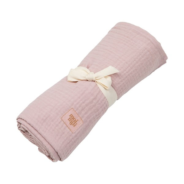 Розово муселиново бебешко одеяло 100x100 cm Baby Pink - Moi Mili