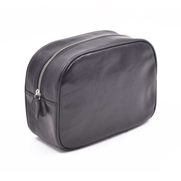 Kožená kosmetická taška Ferruccio Laconi Black-image-1