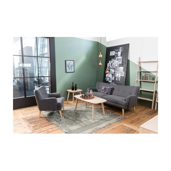 Масичка за кафе с основа от дъбово дърво , ⌀ 58 cm Marte - Actona-image-2