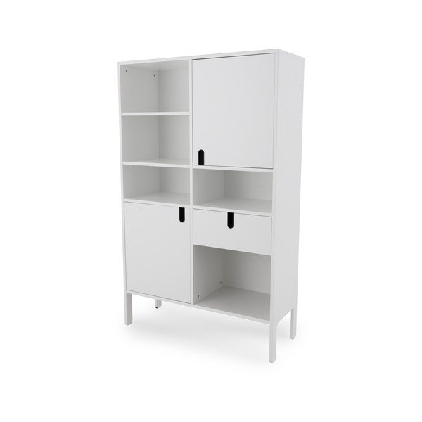 Бял шкаф за книги 109x176 cm Uno - Tenzo-image-2