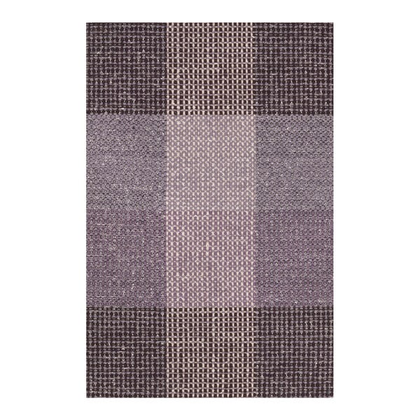 Fialový ručně tkaný vlněný koberec Linie Design Genova, 140 x 200 cm