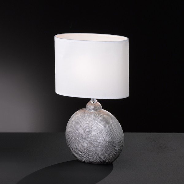 Бяла настолна лампа Foro, височина 36 cm - Fischer & Honsel-image-2