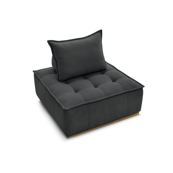 Тъмносиво шенилово кресло Elisa – Bobochic Paris-image-4