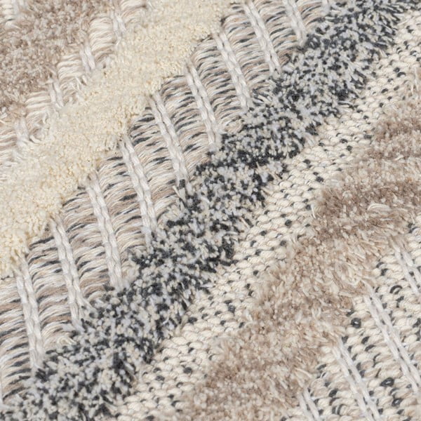 Сиво-бежов килим подходящ за пране 78x150 cm Beckett – Flair Rugs-image-3