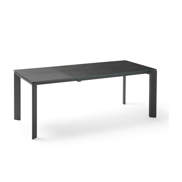 Черна трапезна маса за диван Tamara, дължина 160/240 cm - sømcasa