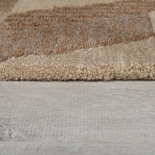 Кафяв ръчно изработен вълнен килим 200x290 cm Moda Asher – Flair Rugs-image-4