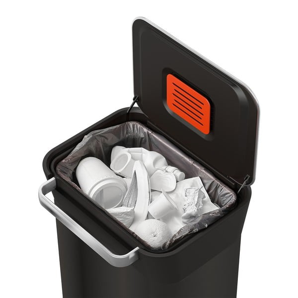 Черно стоманено кошче за боклук с педал 30 l Titan – Joseph Joseph-image-4