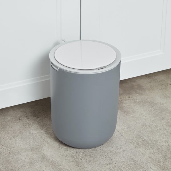 Светлосиво кошче за отпадъци Sensoric, 8 л - Addis-image-1