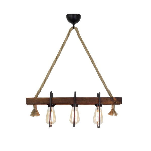 Дървено таванно осветително тяло Demir, 3 крушки - Opviq lights