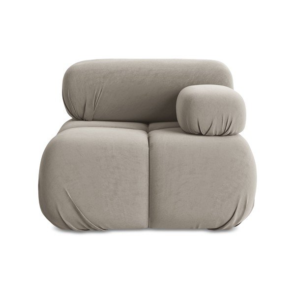 Бежов кадифен модул за диван (десен ъгъл) Lokua – Makamii