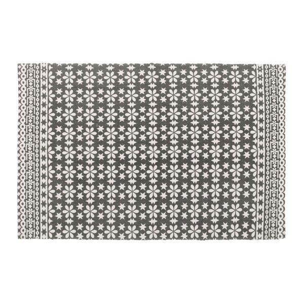 Šedo-bílý bavlněný koberec Unimasa, 120 x 180 cm