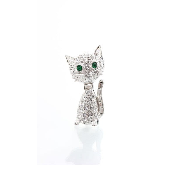 Брошка с елементи Swarovski Kitty Cat - Laura Bruni