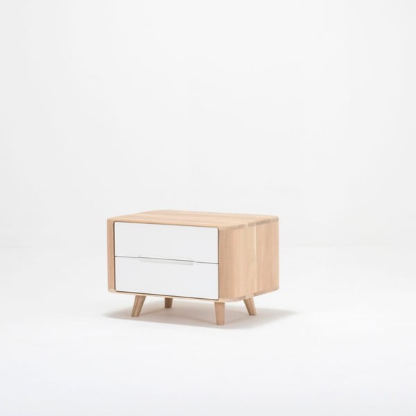 Нощно шкафче от дъбово дърво Едно, 60 x 42 cm Ena - Gazzda-image-4