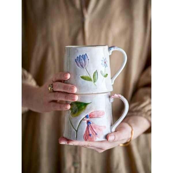 Кремави керамични чаши в комплект 2 бр. 430 ml Camilla – Bloomingville-image-4