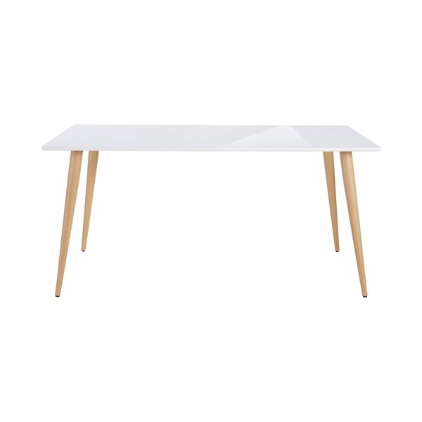 Lesklý bílý jídelní stůl Støraa Canton , 160 x 90 cm-image-1