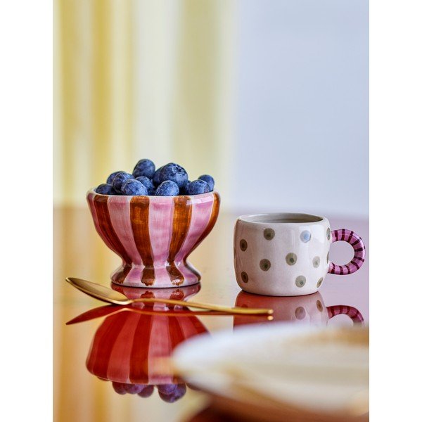 Червена/розова керамична детска купичка ø 9 cm Nini – Bloomingville-image-2