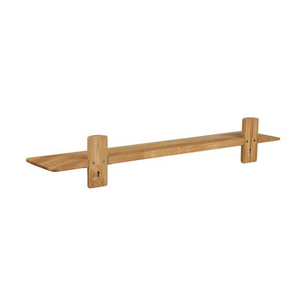 Стенен рафт от масивен дъб в светло естествен цвят 110 cm Calcata – House Nordic-image-4