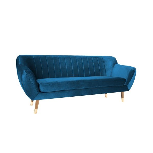 Диван от синьо кадифе Benito, 188 cm Betino - Mazzini Sofas-image-2