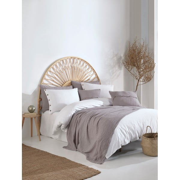 Бяло единично  спално бельо от памук Renforcé 140x200 cm Como Striped – Mila Home Luxury-image-1