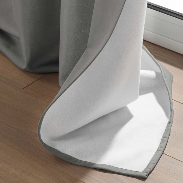 Сиво термо перде от микрофибър 135x260 cm Micropolar – douceur d'intérieur-image-3