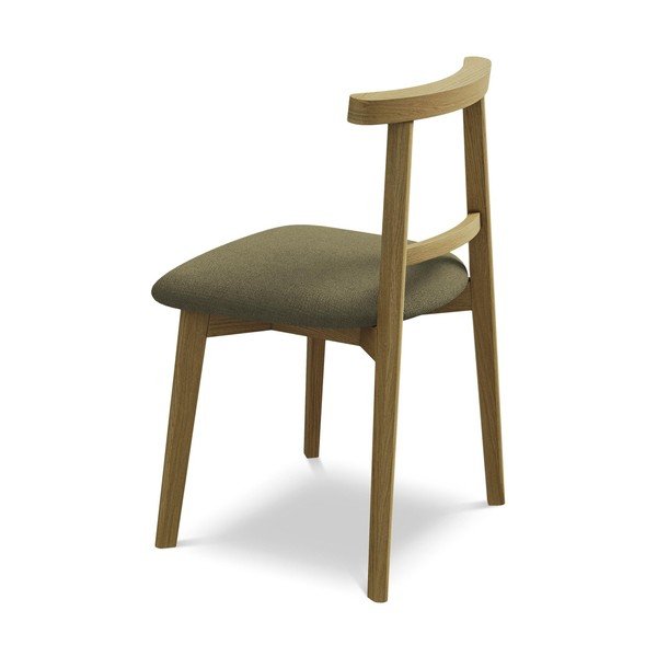 Зелен трапезен стол от масивна дървесина Ohelo – Makamii-image-3