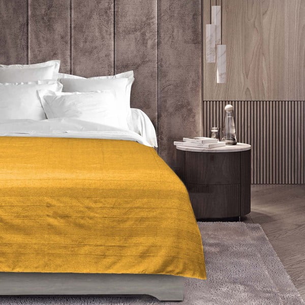 Жълто покривало за легло 180x220 cm Lucile – douceur d'intérieur-image-3