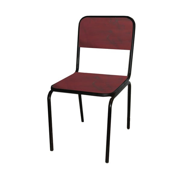  Трапезен стол от масивна ела в цвят бордо Industrial – Antic Line