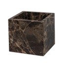 Тъмнокафяв мраморен органайзер за баня за памучни тампони Marble – Mette Ditmer Denmark
