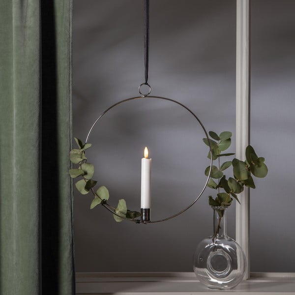 Светлинна декорация в сребристо Flamme Ring – Star Trading-image-4