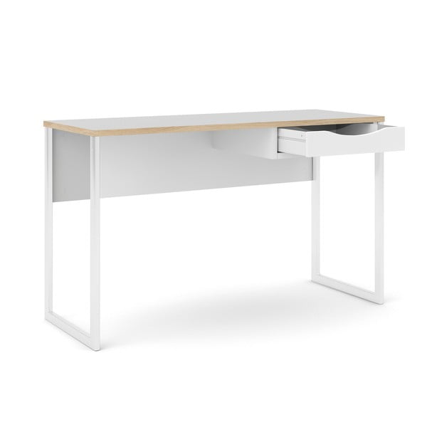 Бяла работна маса , 130 x 48 cm Function Plus - Tvilum-image-2
