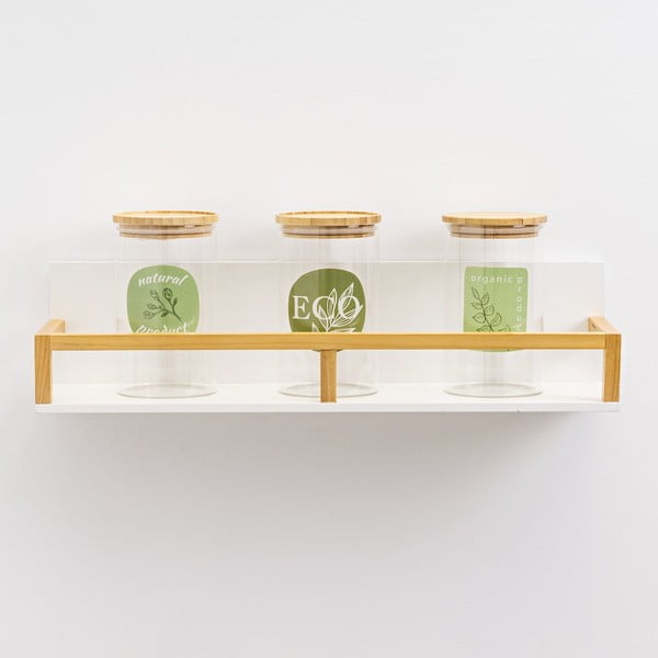 Бял стенен рафт 55 cm – Casa Selección-image-1