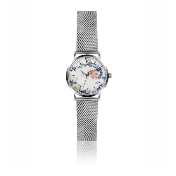Дамски часовник с каишка от неръждаема стомана в сребристо Rosa - Emily Westwood
