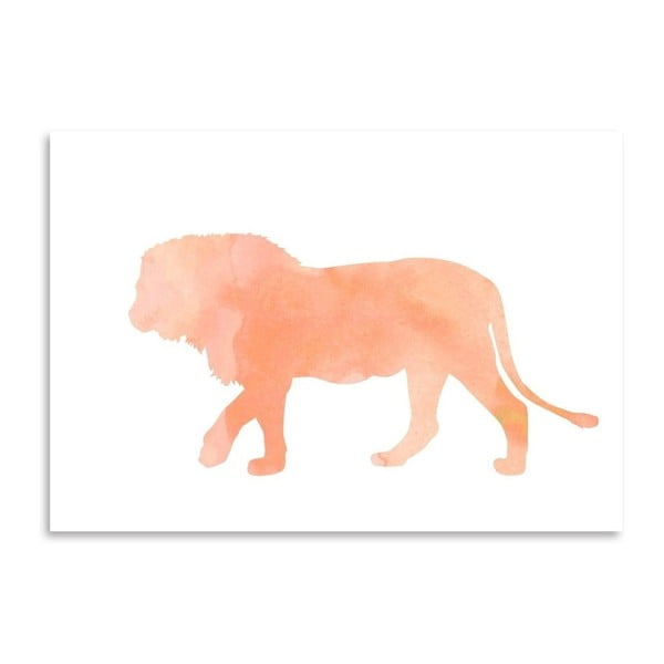 Plakát Americanflat Lion Blush, 30 x 42 cm