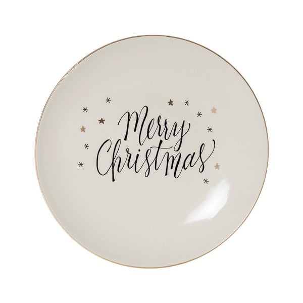 Бяла керамична чиния Noel, ⌀ 20 cm - Bloomingville