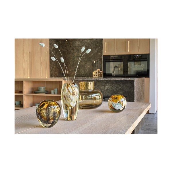 Оранжева стъклена ръчна изработка ваза (височина 21 cm) Otea – Villa Collection-image-1