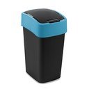 Черно/синьо  пластмасово кошче за боклук за рециклиране 25 l Flip Bin – Curver