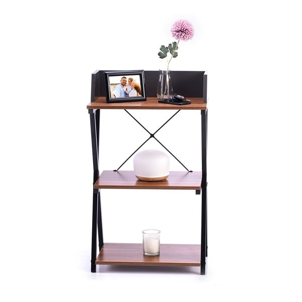 Работна маса с плот от орехово дърво 30x50 cm Hexe - Homede-image-4