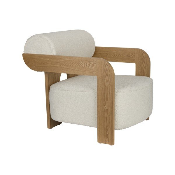 Бежово кресло от букле Oolong – Zuiver