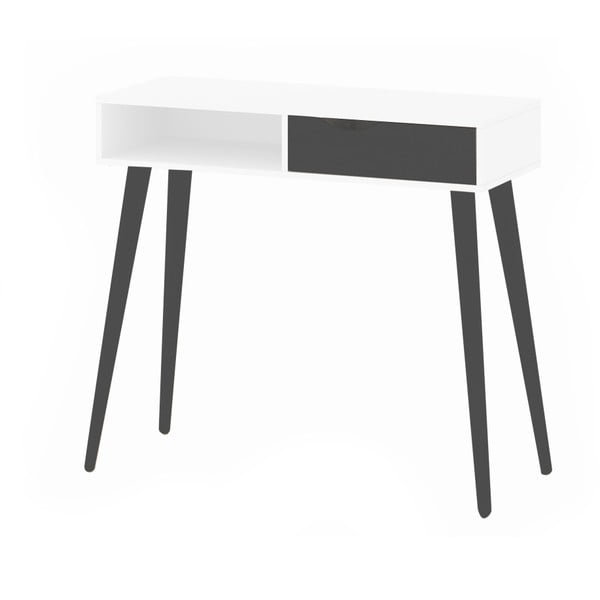 Konzolový stolek se zásuvkou a černými detaily Evergreen House Delta