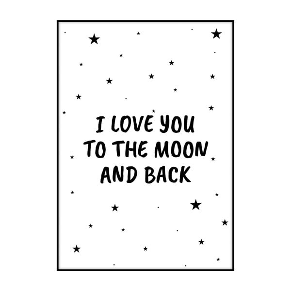 Плакат "До Луната и обратно", 40 x 30 cm - Imagioo