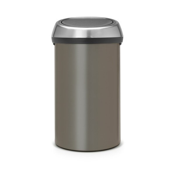 Сиво стоманено кошче за боклук, отваряне с докосване 60 l Touch Bin – Brabantia-image-3
