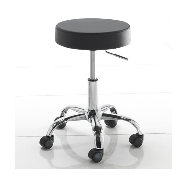 Черна табуретка на колела Tizio - Tomasucci-image-1