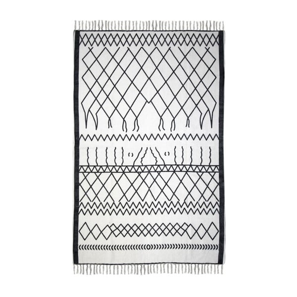 Черно-бял памучен килим Colorful Living Garrio, 120 x 180 cm - HSM collection