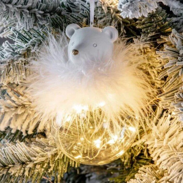 Стъклен LED коледен орнамент - Ego Dekor-image-1