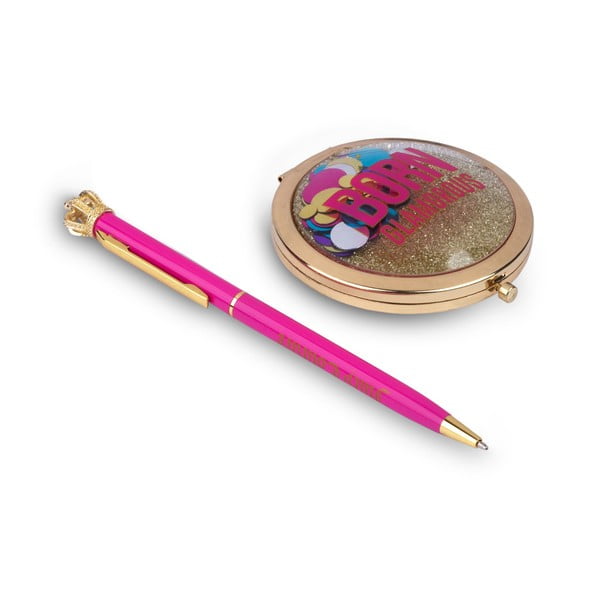 Розов комплект писалка и огледало за красота - Tri-Coastal Design